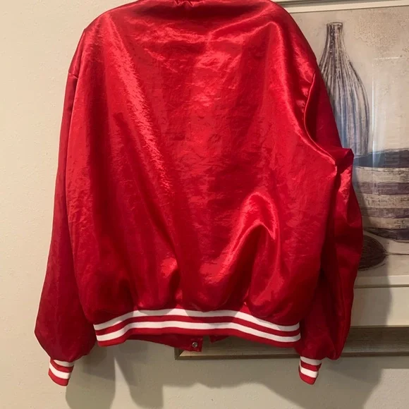 Vintage Made in the USA Firestone Red Bomber Jacket - Picture 3 of 12